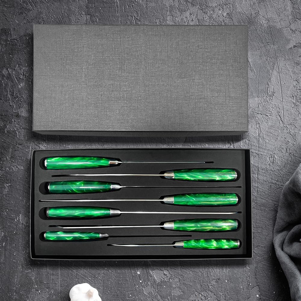 MDHAND Küchenmesser Set, 8-teiliges Messerset, scharfes Messerset aus rostfreiem Stahl mit ergonomischem Griff, Perfektes Geschenkset für Profiköche und Anfänger