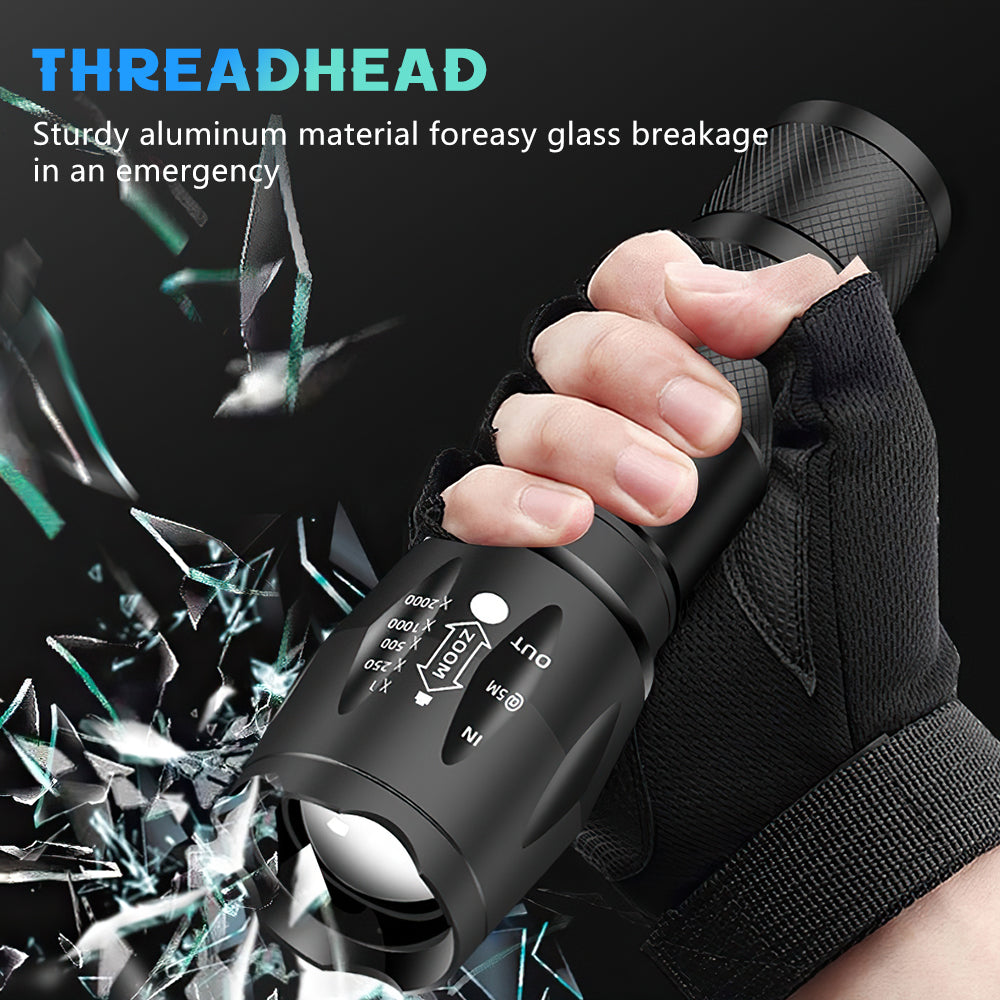 MDHAND Mini Flashlight, Outdoor Protable Flashlight, Super Bright Flashlight for Camping Hiking, 5 Modes Brightness, IPX4 Waterproof
