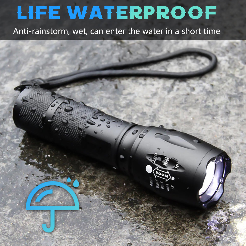 MDHAND Mini Flashlight, Outdoor Protable Flashlight, Super Bright Flashlight for Camping Hiking, 5 Modes Brightness, IPX4 Waterproof
