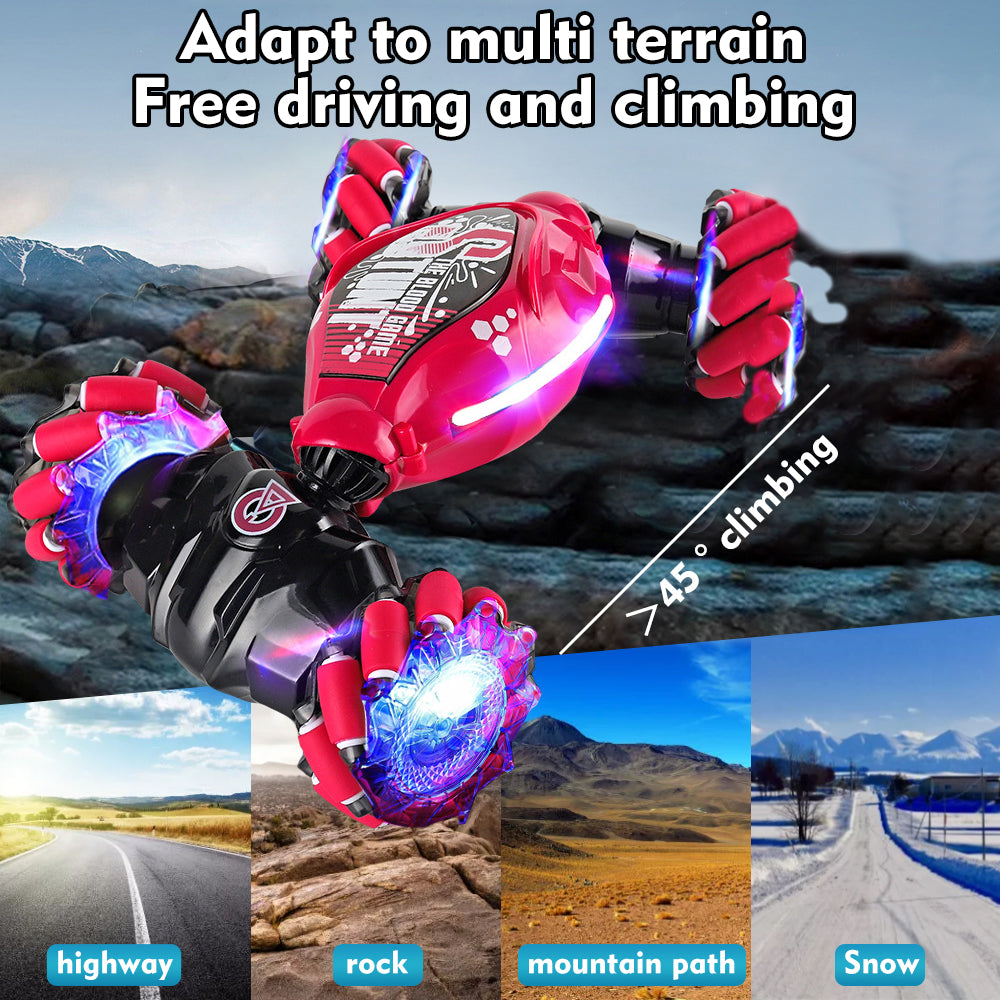 MDHAND Gesture Sensing RC Car, 1:14 Scale Remote Control Car for Boys Girls, Hand Controlled RC Car for Kids, 360° Flips Gesture RC Stunt Car with Lights Music for 5-11 Yrs Children