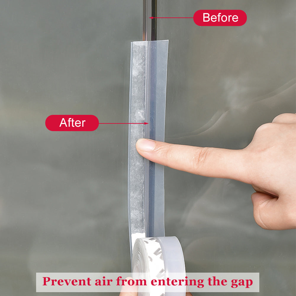 MDHAND 25/45MM Silicone Rubber Sealing Strip, Window Door Weather Stripping Seal Strip, Household Sealing Tape for Bedroom Living Room