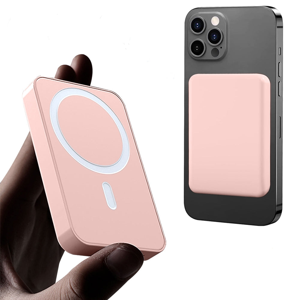 Hendoct 5000mAh Magsafe Battery Pack, 5W Wireless Magnetic Power Bank for iPhone 14/13/12 Series