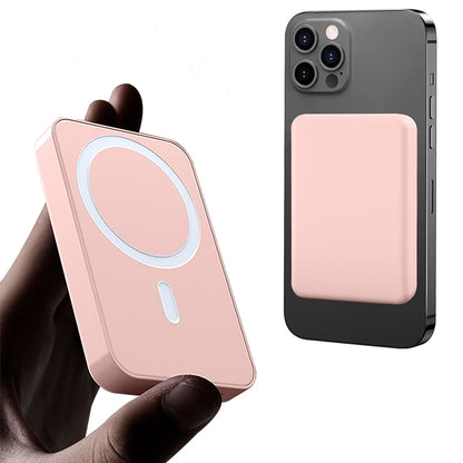 Hendoct 5000mAh Magsafe Battery Pack, 5W Wireless Magnetic Power Bank for iPhone 14/13/12 Series