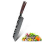 MDHAND 10 Types of Chef Knives, Kitchen Knife with Pattern, Stainless Steel Kitchen Knife with Knife Cover