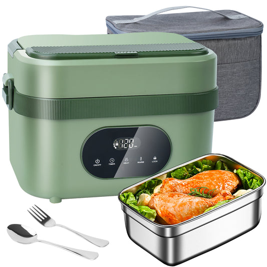MDHAND Heated Lunch Box Battery Powered, Cordless Electric Lunch Box for Adults,