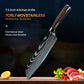 MDHAND 10 Types of Chef Knives, Kitchen Knife with Pattern, Stainless Steel Kitchen Knife with Knife Cover