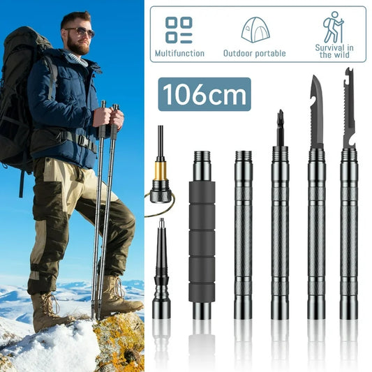 Outdoor Trekking Poles Walking Cane Camping Hiking Survival Stick Alpenstock