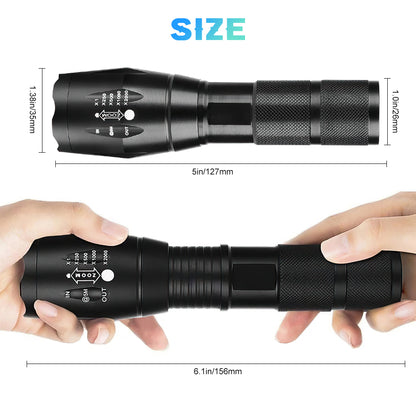 MDHAND Mini Flashlight, Outdoor Protable Flashlight, Super Bright Flashlight for Camping Hiking, 5 Modes Brightness, IPX4 Waterproof