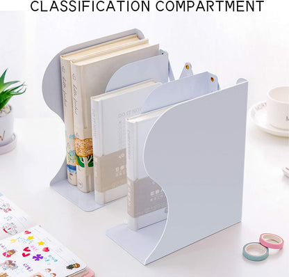 MDHAND Adjustable Bookend, Desk Magazine File Organizer Holder, Desk Organizer and Accessories for Office, Books, Papers, Extends up to 19 inches