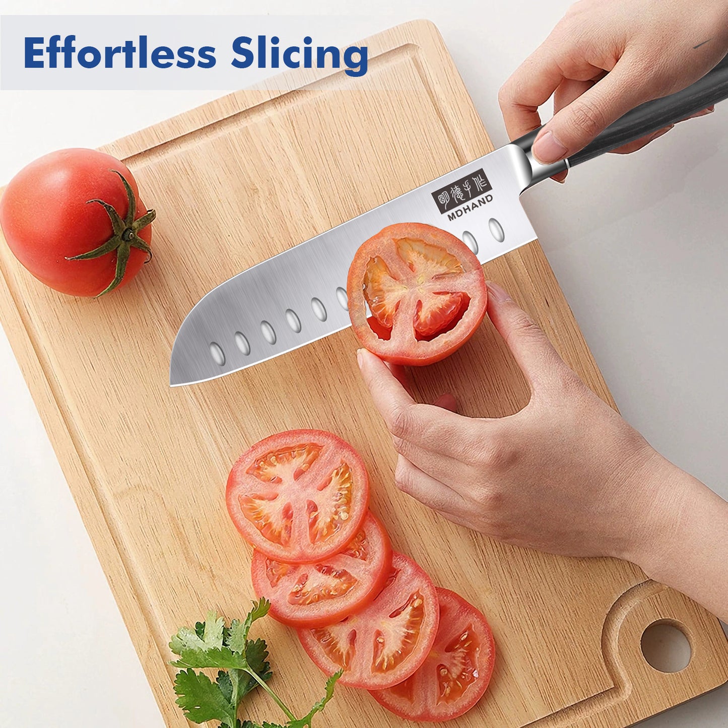 MDHAND Kitchen Knife Set - 7 Piece High-Carbon Stainless Steel Chef Knife Set, Ultra Sharp Professional Knives Set for Meat Vegetables Fruit, Rust Resistant, Ergonomic Handle