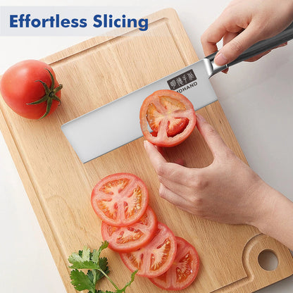 MDHAND Kitchen Knife Set - 9 Piece High-Carbon Stainless Steel Chef Knife Set, Ultra Sharp Professional Knives Set for Meat Vegetables Fruit, Rust Resistant, Ergonomic Handle