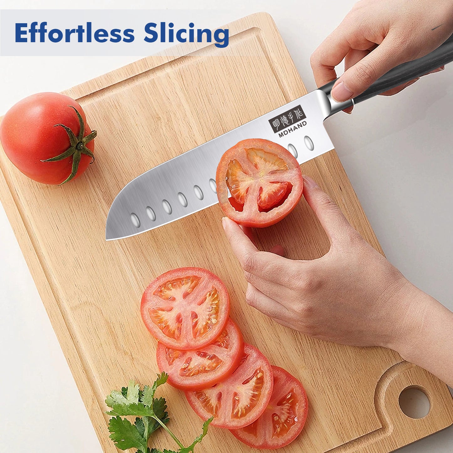 MDHAND Kitchen Knife Set - 3 Piece High-Carbon Stainless Steel Chef Knife Set, Ultra Sharp Professional Knives Set for Meat Vegetables Fruit, Rust Resistant, Ergonomic Handle