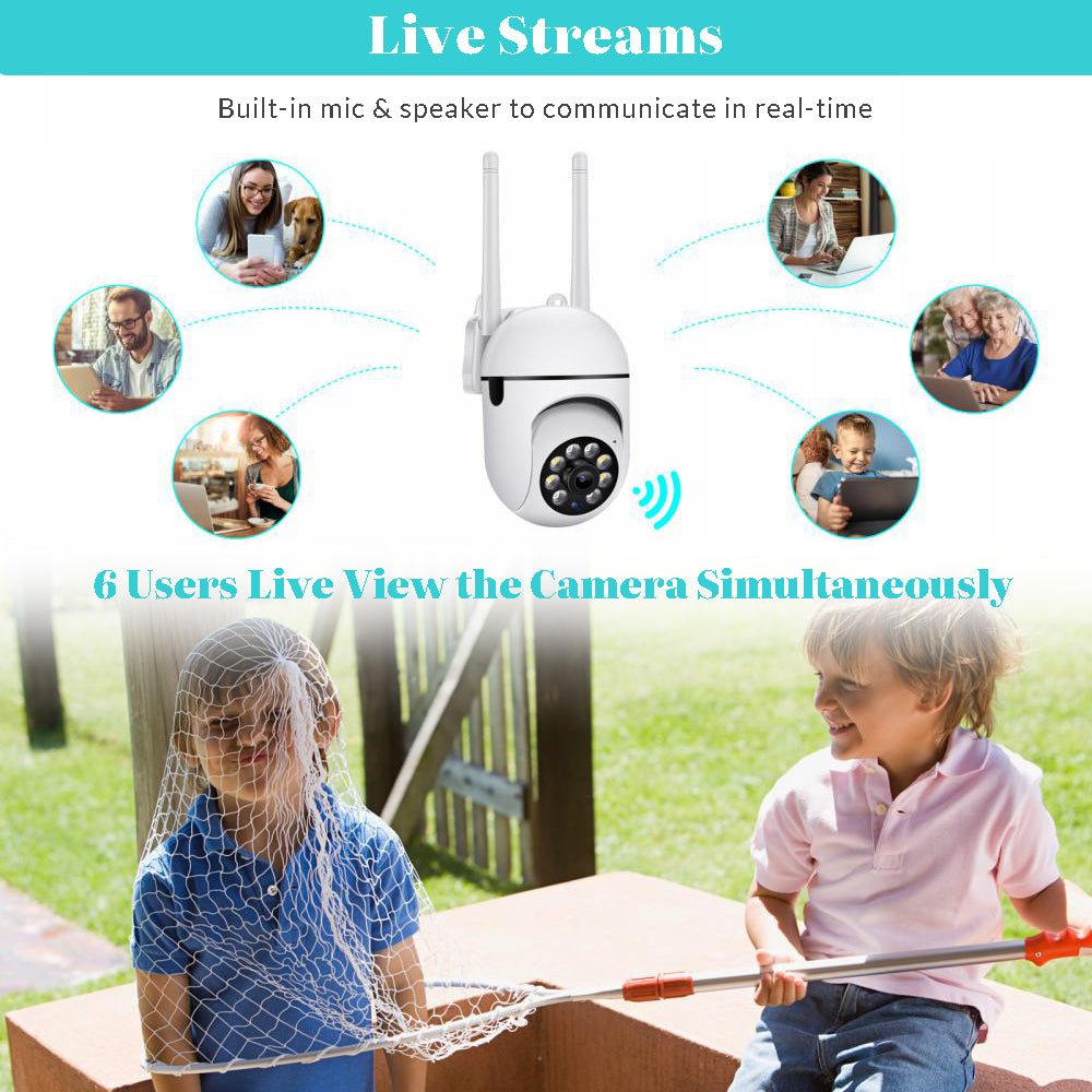 MDHAND Wireless Security Camera for Home, 1080P HD Outdoor Security Camera System, Surveillance Camera with Motion Detection, Color Night Vision