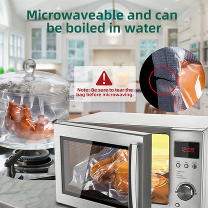 Vacuum Sealer Bags for Food 11in x 20ft x 3Rolls, Food Saver Vacuum Sealer Bags Rolls for Airtight Food Storage, Meal Prep or Sous Vide, Food Saver Bag