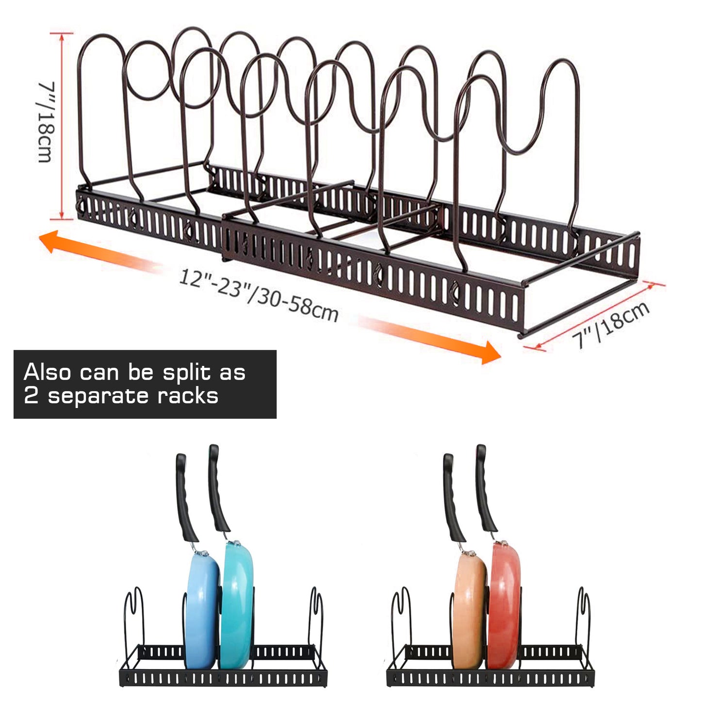 MDHAND Pan Organizer Rack for Cabinet