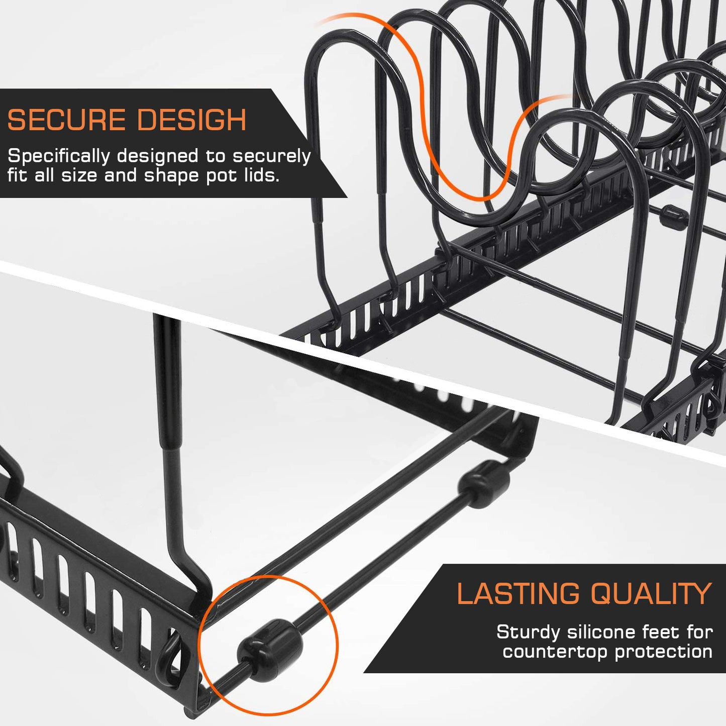 MDHAND Pan Organizer Rack for Cabinet